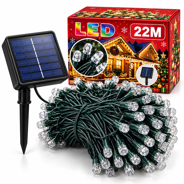 Luces De Navidad Led Blanco Frio Guirnalda Led De 22 Metros 1
