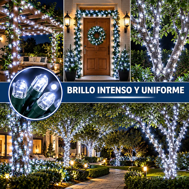 Luces De Navidad Led Blanco Frio Guirnalda Led De 22 Metros 2