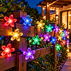 Luces Navidad Figuras Guirnalda Led Solares De 6.5 Metros 2