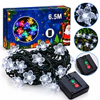 Luces Navidad Figuras Guirnalda Led Solares De 6.5 Metros 1