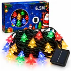 Luces Navidad Figuras Guirnalda Led Solares De 6.5 Metros 8