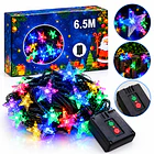 Luces Navidad Figuras Guirnalda Led Solares De 6.5 Metros 11