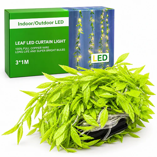 Guirnalda Enredadera Led Con Hojas Artificiales 3m X1m Solar