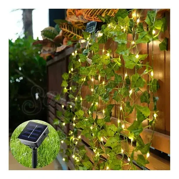 Guirnalda Enredadera Led Hojas De Hiedra Artificial 3m X 1m 2