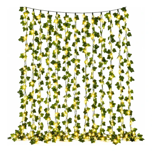 Guirnalda Enredadera Led Hojas De Hiedra Artificial 3m X 1m