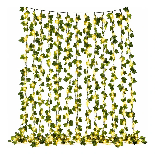 Guirnalda Enredadera Led Hojas De Hiedra Artificial 3m X 1m 1