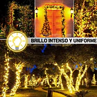 Luces Solares Led Navideñas 12m Guirnalda Exterior Cálida 4