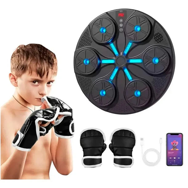Máquina De Boxeo Inteligente Con Música Bluetooth Y Guantes 1