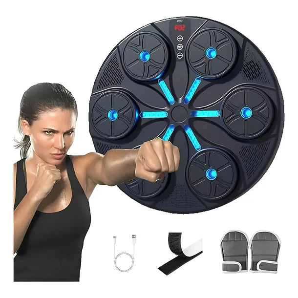 Máquina De Boxeo Inteligente Con Música Bluetooth Y Guantes 4