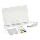 Pizarra De Acrílico Led Con Marcadores Borrables Diy Lamp 2