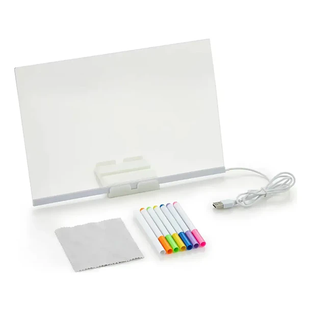 Pizarra De Acrílico Led Con Marcadores Borrables Diy Lamp 2