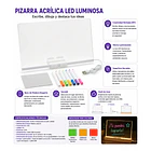 Pizarra De Acrílico Led Con Marcadores Borrables Diy Lamp 4