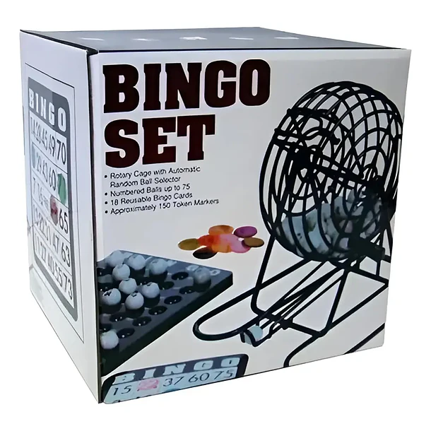 Juego de Bingo Completo con Tómbola Metálica y 75 Pelotas 4