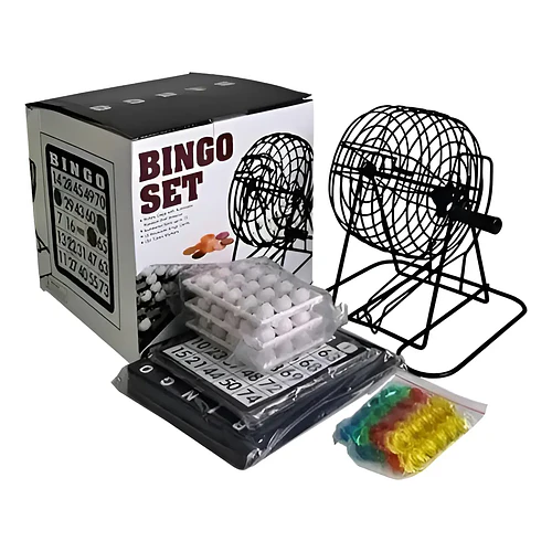 Juego de Bingo Completo con Tómbola Metálica y 75 Pelotas