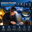 Linterna Frontal LED Recargable COB, Treking, Camping y Emergencias 4