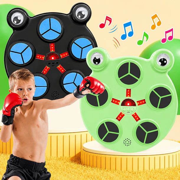 Máquina De Boxeo Infantil De Pared Con Música Luces Led Rgb 2