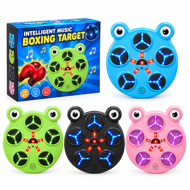 Máquina De Boxeo Infantil De Pared Con Música Luces Led Rgb 1