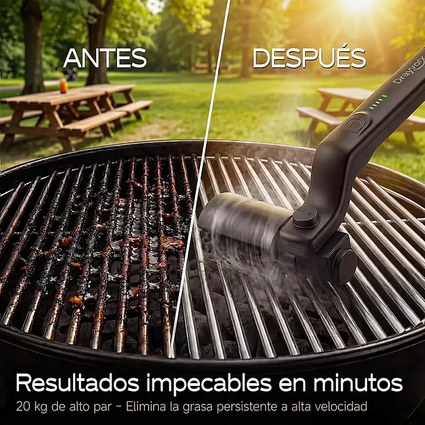 Cepillo Eléctrico Limpiador De Parrilla 25w Recargable - Usb 3