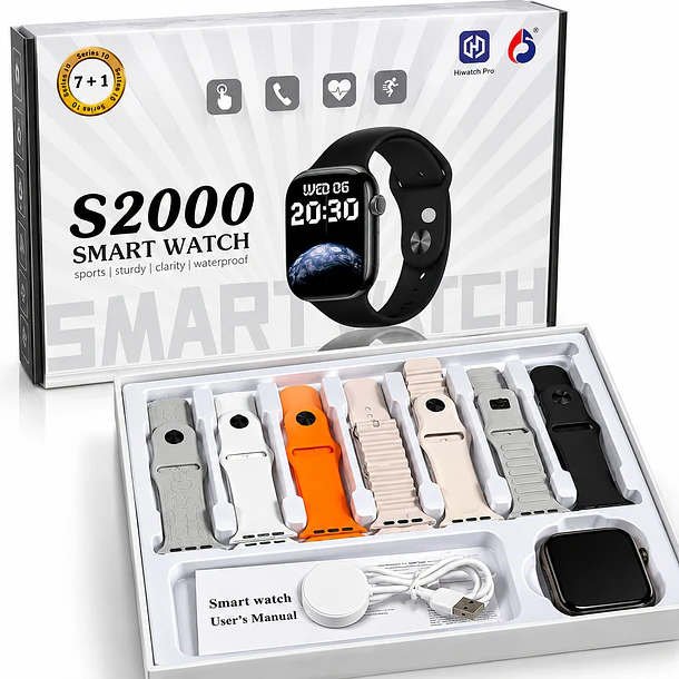 Reloj Inteligente Smartwatch S2000 Set 7 En 1 2