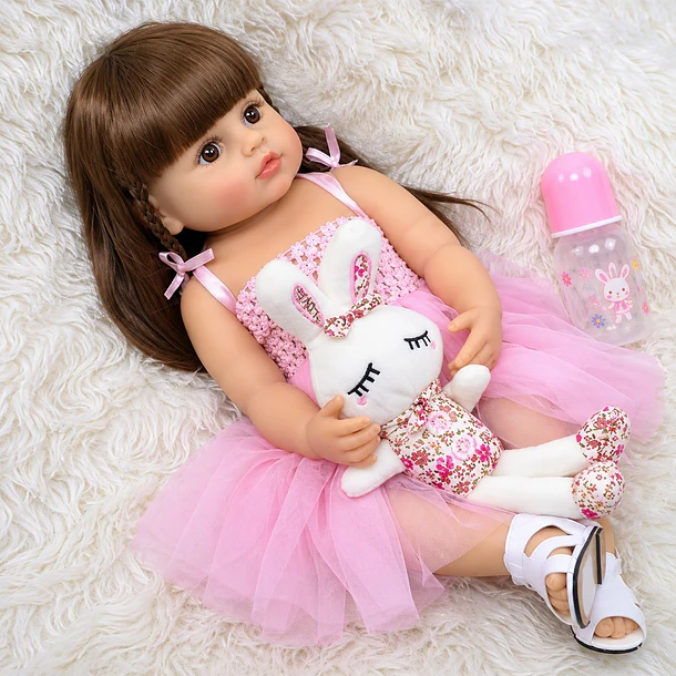 Muñeca Bebé Reborn Realista En Vinilo Termoplástico 50cm 5
