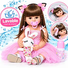 Muñeca Bebé Reborn Realista En Vinilo Termoplástico 50cm 9