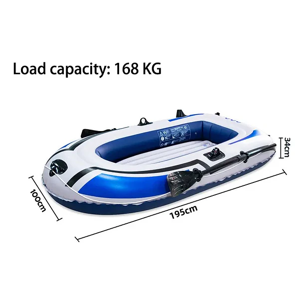 Bote Inflable Para 2 Personas 195x100cm Carga 168kg Jr-200 2