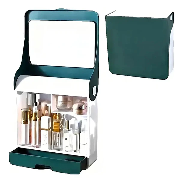 Organizador De Maquillaje Con Espejo Y Cajón Estante 1