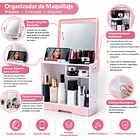 Organizador De Maquillaje Con Espejo Y Cajón Estante 8