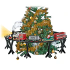 Adorno Tren Navideño Flotante Con Luz, Música Y Humo Real 7