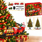 Adorno Set De Tren Navideño Vía Elevada O De Base Luz-sonido 5