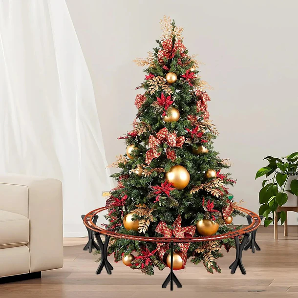 Adorno Tren Navideño Eléctrico Elevado con Luces, Sonido y Vías (270 cm) 2