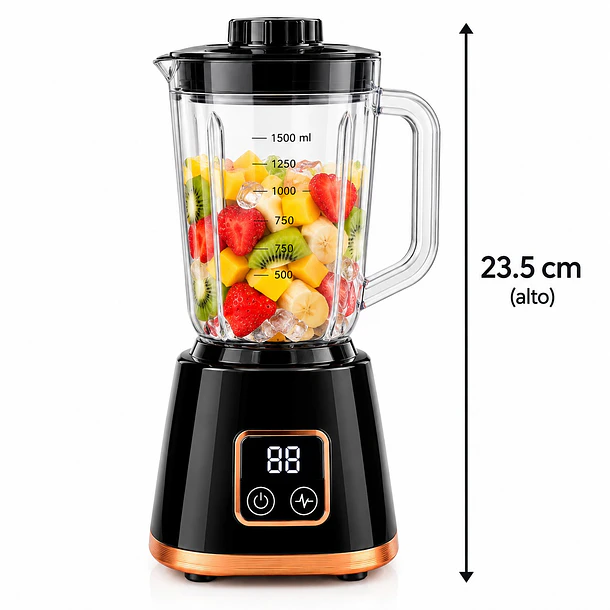 Licuadora Portátil Recargable Usb 600ml Pantalla Led 5