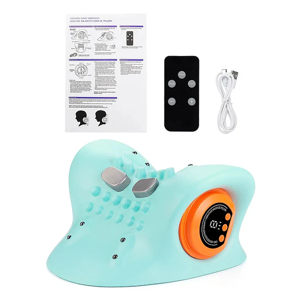 Masajeador Cervical Almohada Con Calor, Electroterapia +usb 3