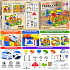 Pista De Carreras 3d Antigravedad Con Tren Eléctrico 133 Pzs 3