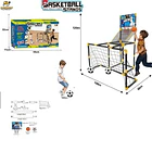 Set Deportivo Infantil 2 en 1 Arco de Fútbol y Aro de Basquetbol con Contador Electrónico 2