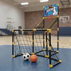 Set Deportivo Infantil 2 en 1 Arco de Fútbol y Aro de Basquetbol con Contador Electrónico 3