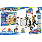Set Deportivo Infantil 2 en 1 Arco de Fútbol y Aro de Basquetbol con Contador Electrónico 4