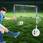 Arco De Fútbol Infantil Portable Luces Led Pelota E Inflador 4