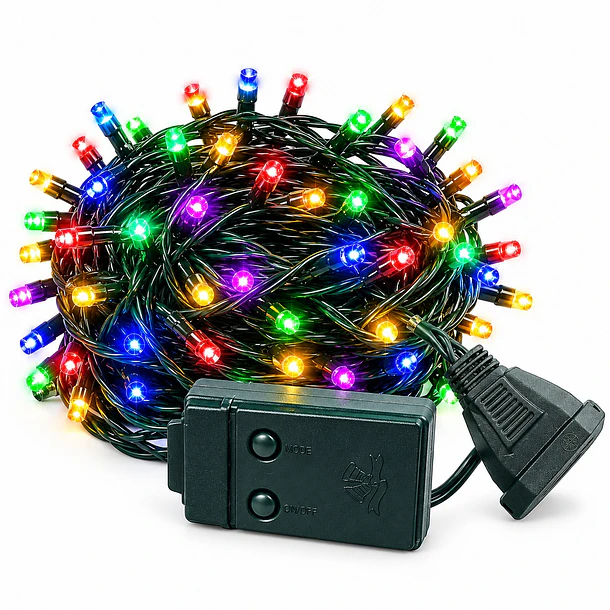 Luces De Navidad Multicolor Musical 100 Luces 7 Metros 4
