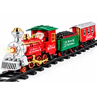 Adorno Tren Navideño Clásico A Baterías Aax6 377 Cm De Via 1