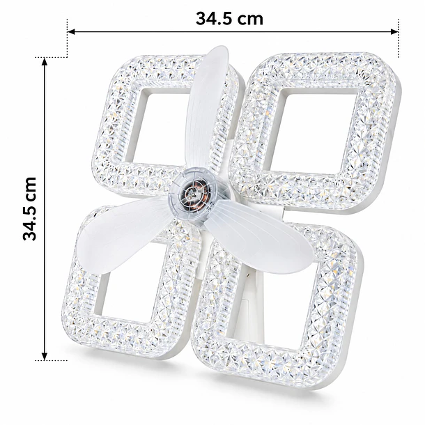 Ventilador De Techo Con Lámpara Led Control Remoto Rosca E27 2