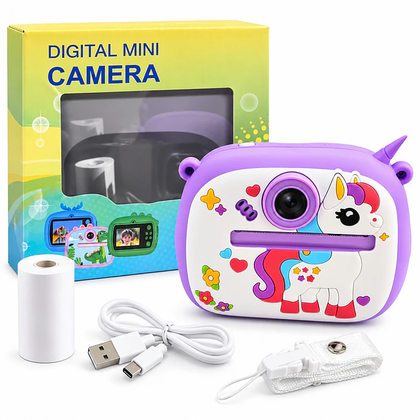 Mini Cámara Digital Infantil De Impresión Instantánea Usb 1