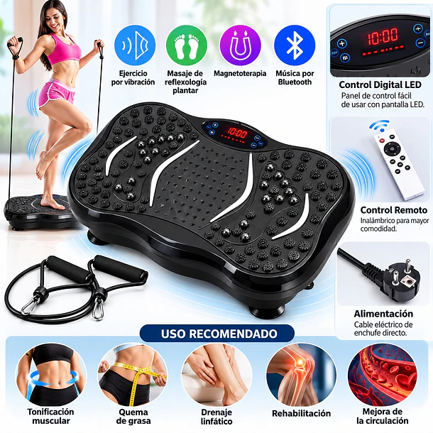 Plataforma Vibratoria Entrenamiento Fitness Y Masaje Magneto 4