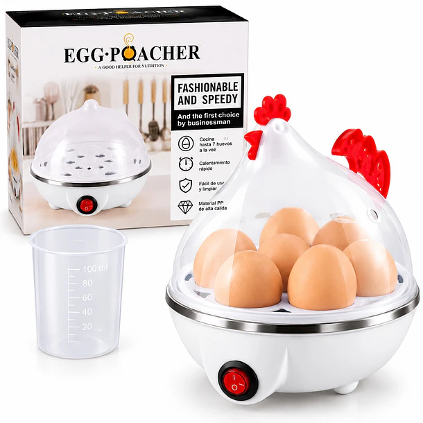 Vaporera Hervidor De Huevos Eléctrico Gallinita 7 Huevos 350w 1