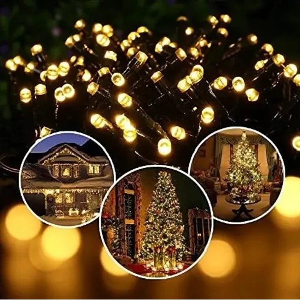 Luces Navideñas Led 100l De 5 Metros Con 8 Modos Enchufe 3
