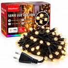 Luces Navideñas Led 100l De 5 Metros Con 8 Modos Enchufe 1