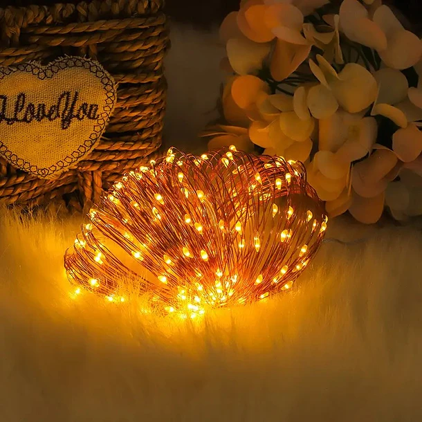 Luces Decorativas Solares 100 Led Amarillo Cálido 5