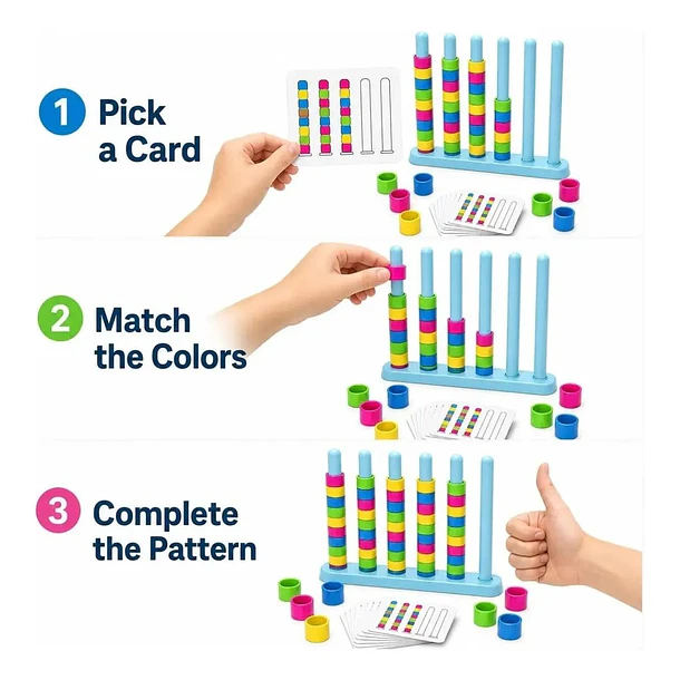 Juego De Mesa Didáctico Fun Color Sorting con 50 Retos 2