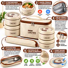 Lonchera Box Set De 4 Viandas Térmicas Con Bolso Térmico 5