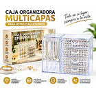 Organizador De Joyas Joyero Acrílico 4 Cajones 2 Paneles 3